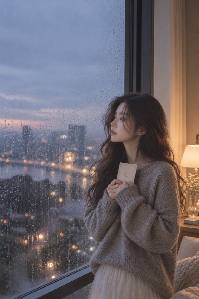 窗邊安靜坐著的女生